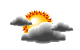 Mostly cloudy